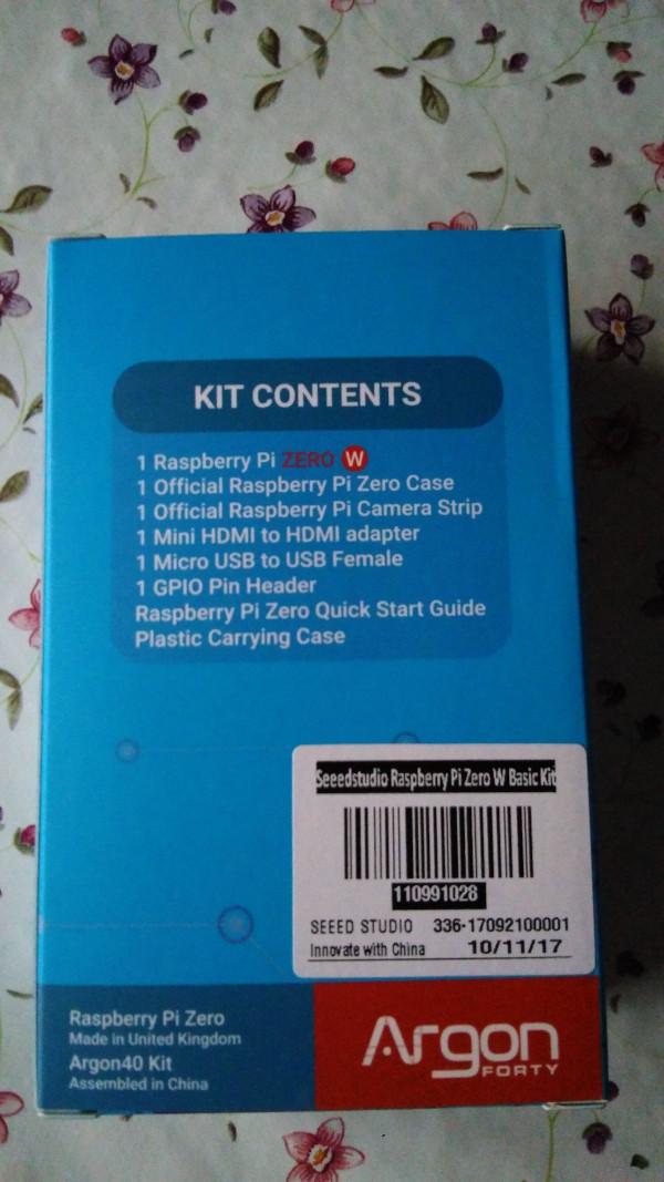 Raspberry Pi Zero W Basic Kit (contenido)